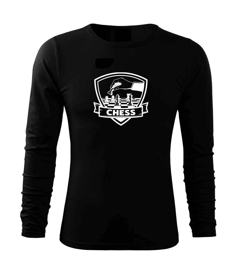 Tričká a mikiny so spoločenskými hrami  - Chess erb - Tričko s dlhým rukávom FIT-T long sleeve