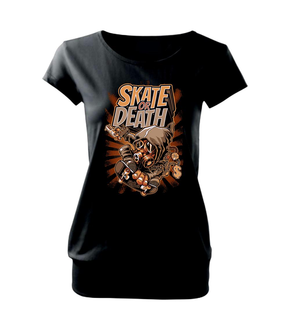 Skate or death plynová maska - Voľné tričko city