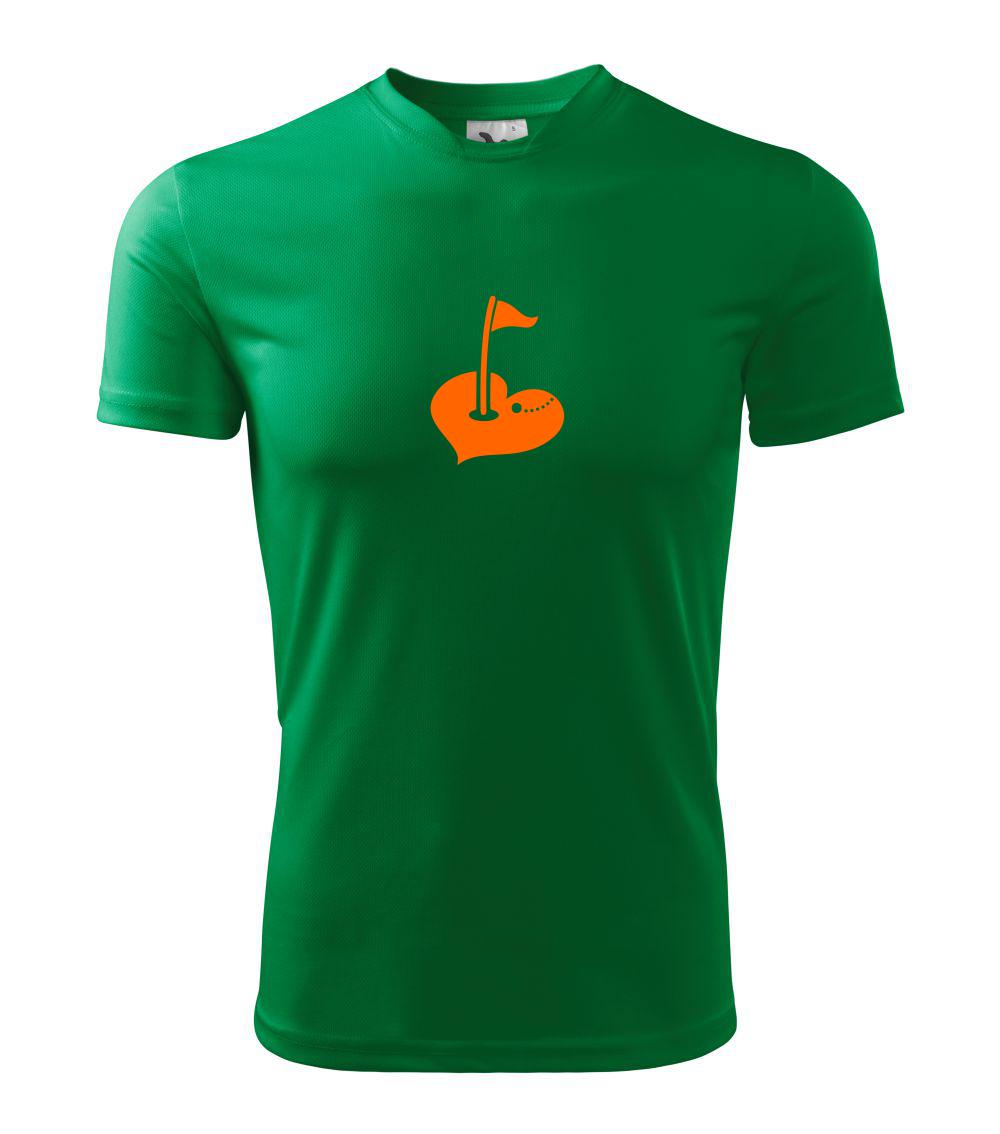 Tričká na golf - Golf srdce - Detské tričko športové