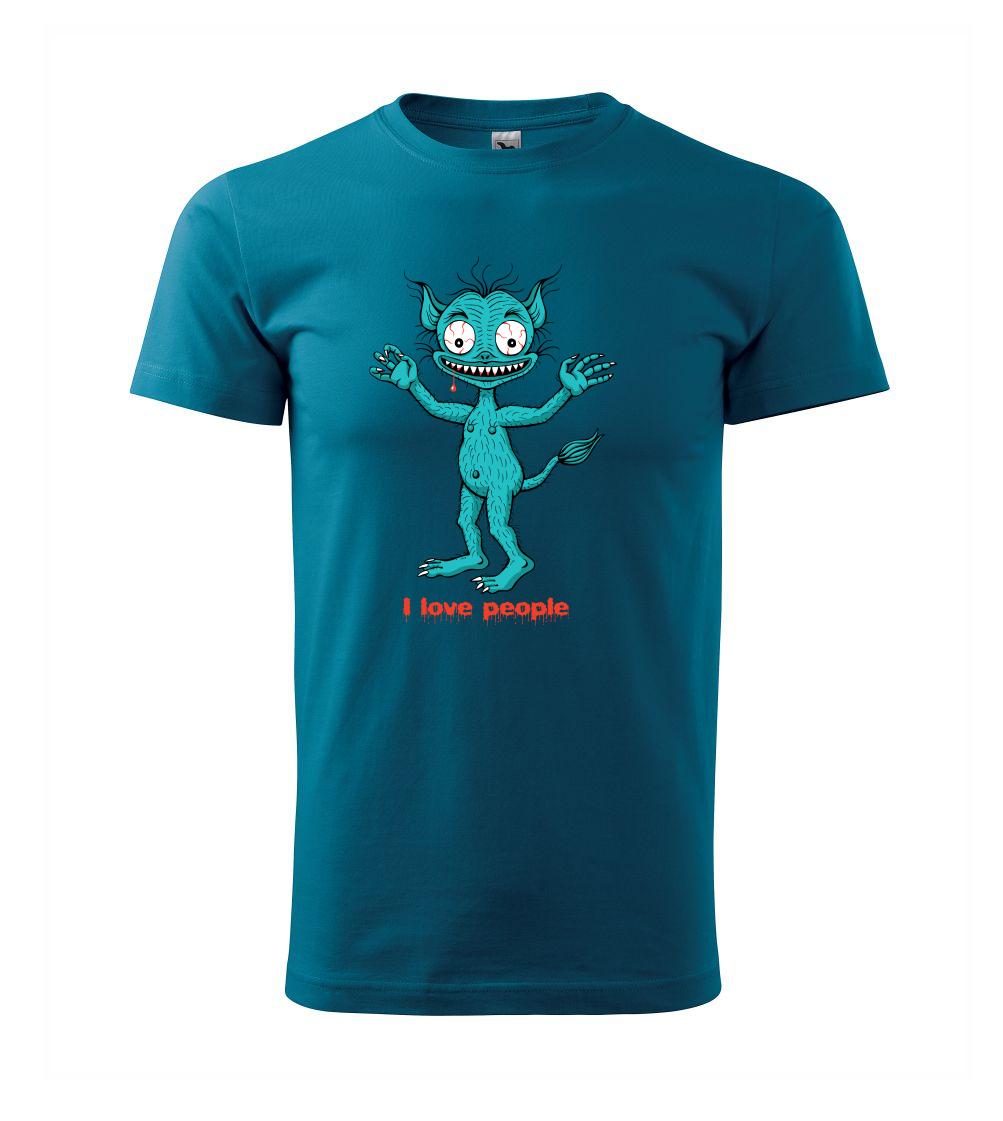 Tričká na párty - I love people - upírek  (Hana-creative) - Tričko extra veľké  (5-8XL)