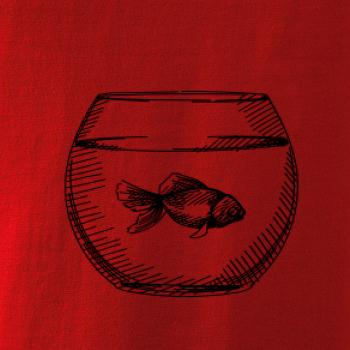 Ceruzkou kreslená rybička v akváriu