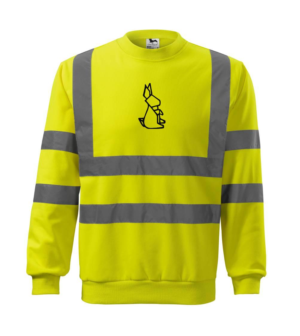 Geometrické zvieratá - Geometrie - zajac - Reflexná mikina