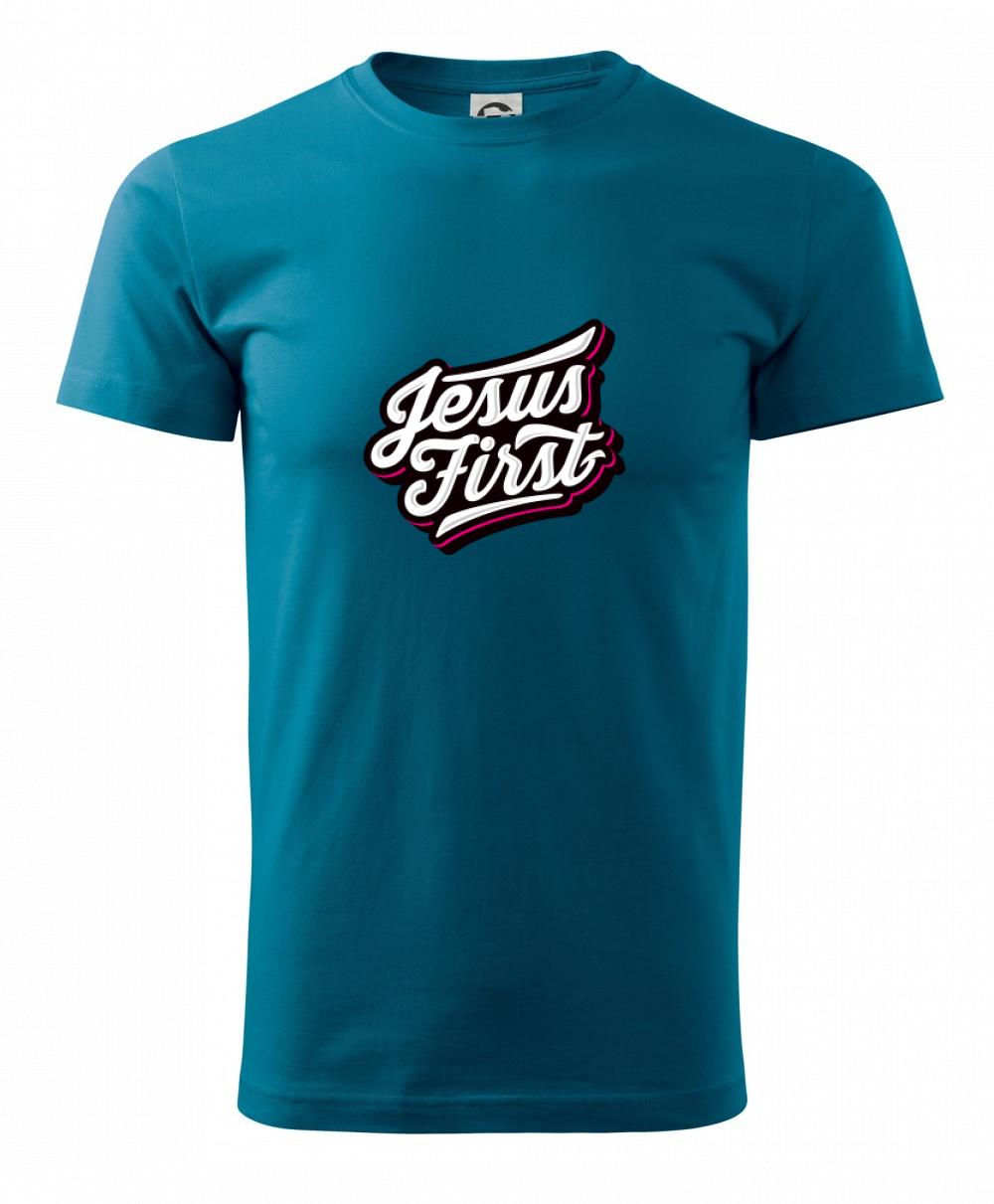 Jesus first biely nápis Jesus first biely nápis