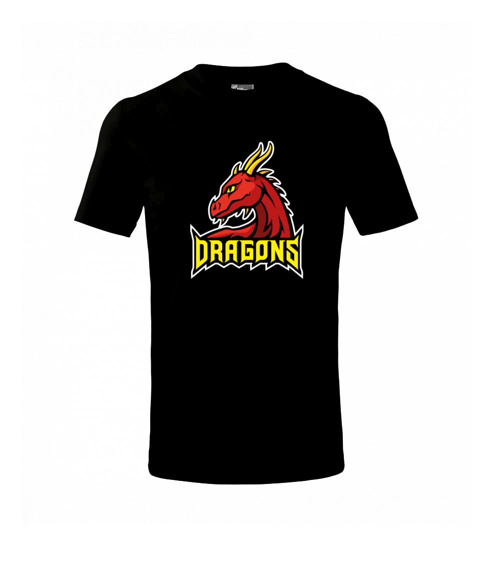 Tričká pre fotografov - Dragons - logo týmu červené (Hana-creative) - Tričko detské bavlnené