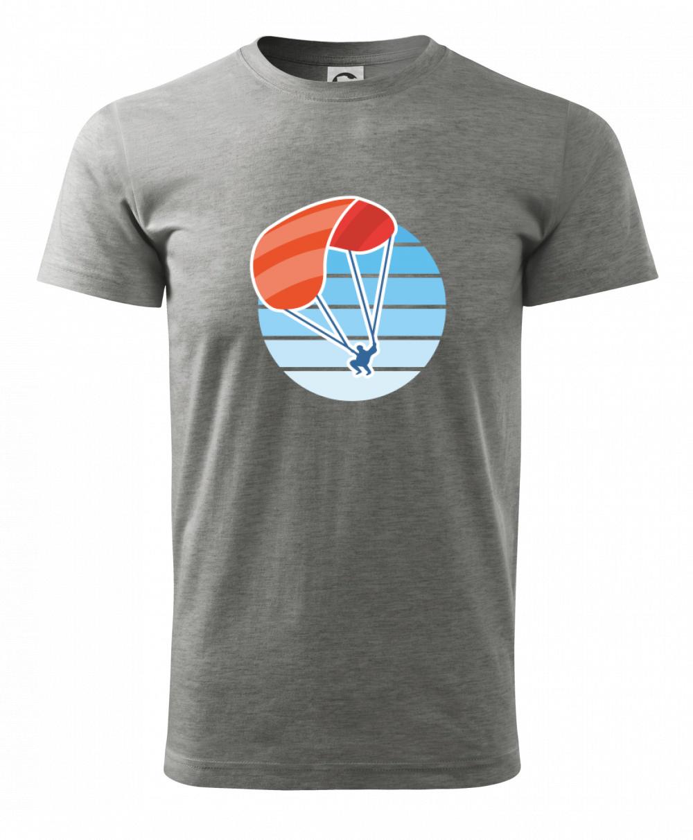 Paragliding oranžový v modrom koliesku Paragliding oranžový v modrom koliesku