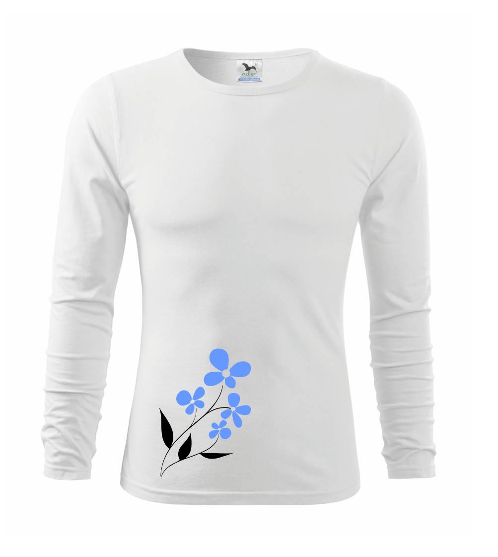 Tričká s kvetinami - Modra kvetina - Tričko detské Long Sleeve