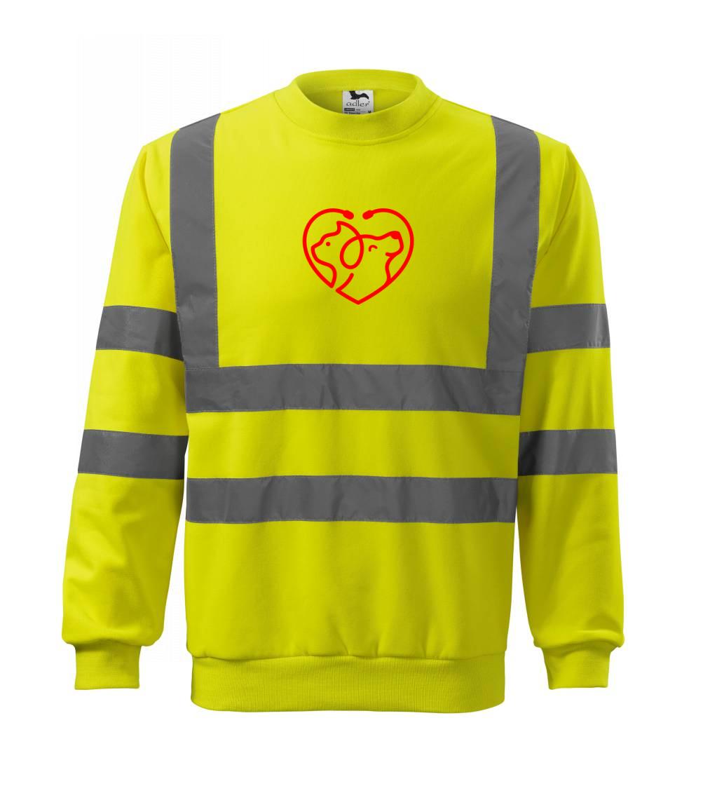 Vtipné tričká do práce - Veterinár srdce - Reflexná mikina