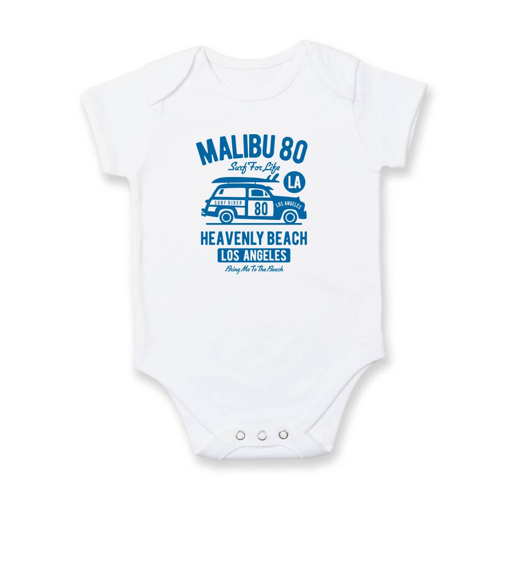 Surferske tričká - Malibu 80 - Body dojčenské s krátkym rukávom