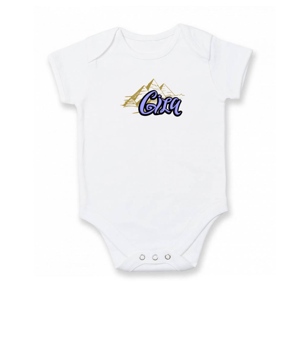 Ostatné mestá / miesta - Giza Lettering - Body dojčenské s krátkym rukávom