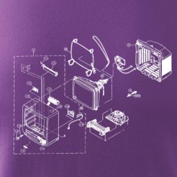 Nákres starý CRT televízor Nákres starý CRT televízor