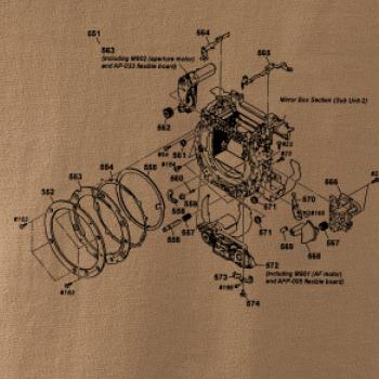 Nákres uzávierka starý fotoaparát