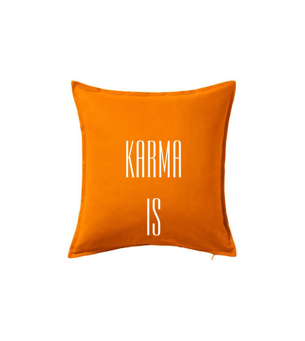 Tričká na párty - Karma nápis velký - Vankúš 50x50