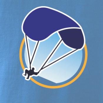 Paragliding modrý padák v kruhu