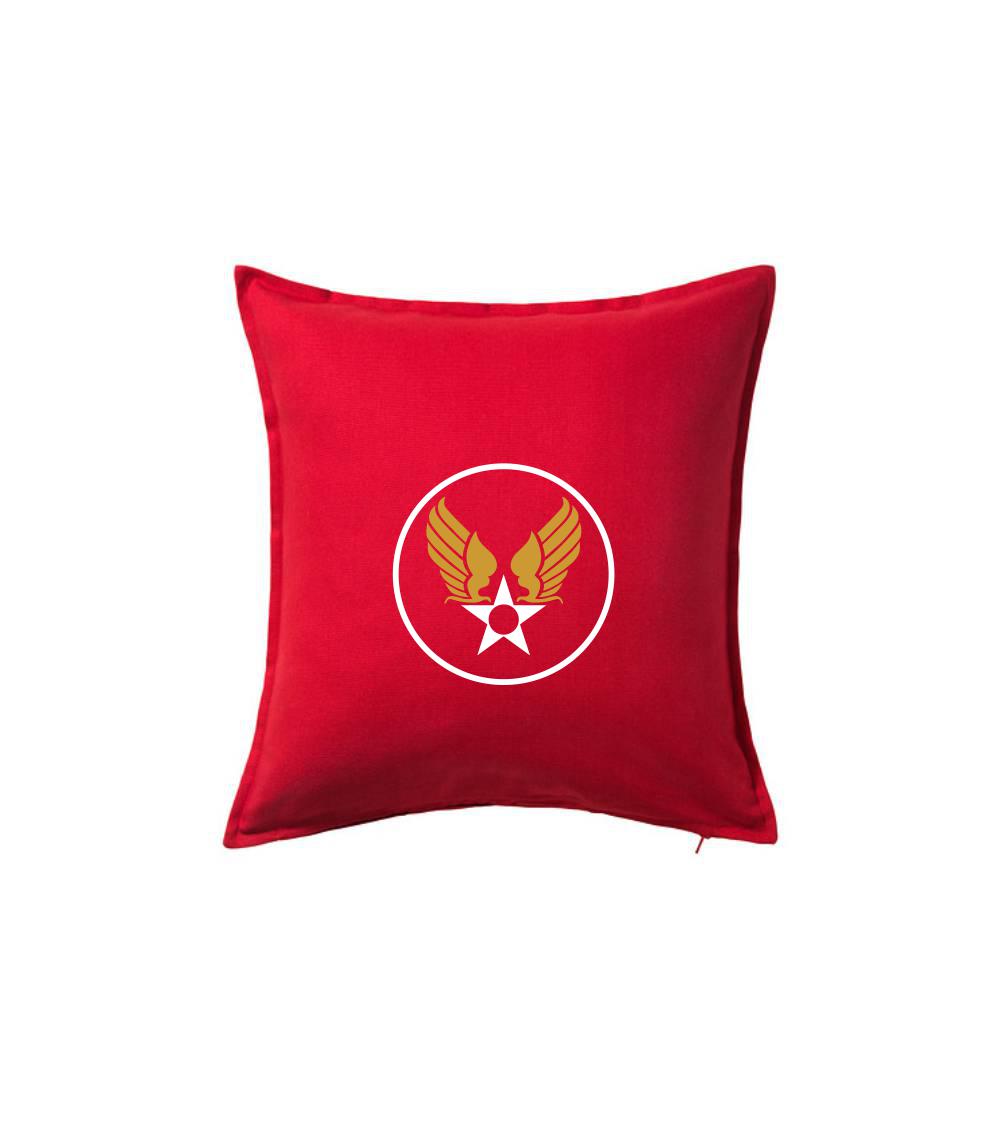 Vojenská tričká s potlačou - US Army Air Corps - zlatá - Vankúš 50x50