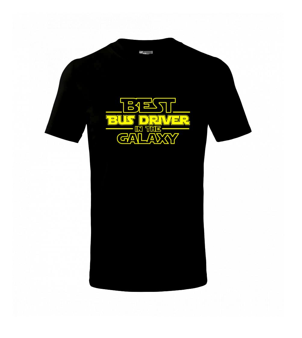Tričká s vlakmi a autobusmi - Best bus driver in galaxy - Tričko detské bavlnené