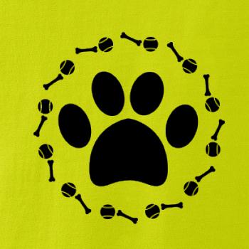 Labka lopta kosť pes