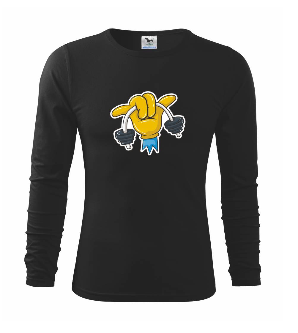 Posilňovani - Comics ruka a činka - Tričko detské Long Sleeve