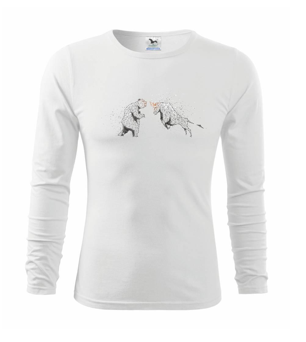 Grafické tričká - Bearish and bullish súboj - Tričko detské Long Sleeve