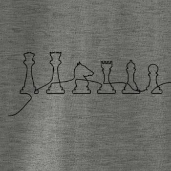 Šachové figúrky v rade - obrys Šachové figúrky v rade - obrys