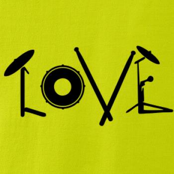 Love bubeník nápis Love bubeník nápis