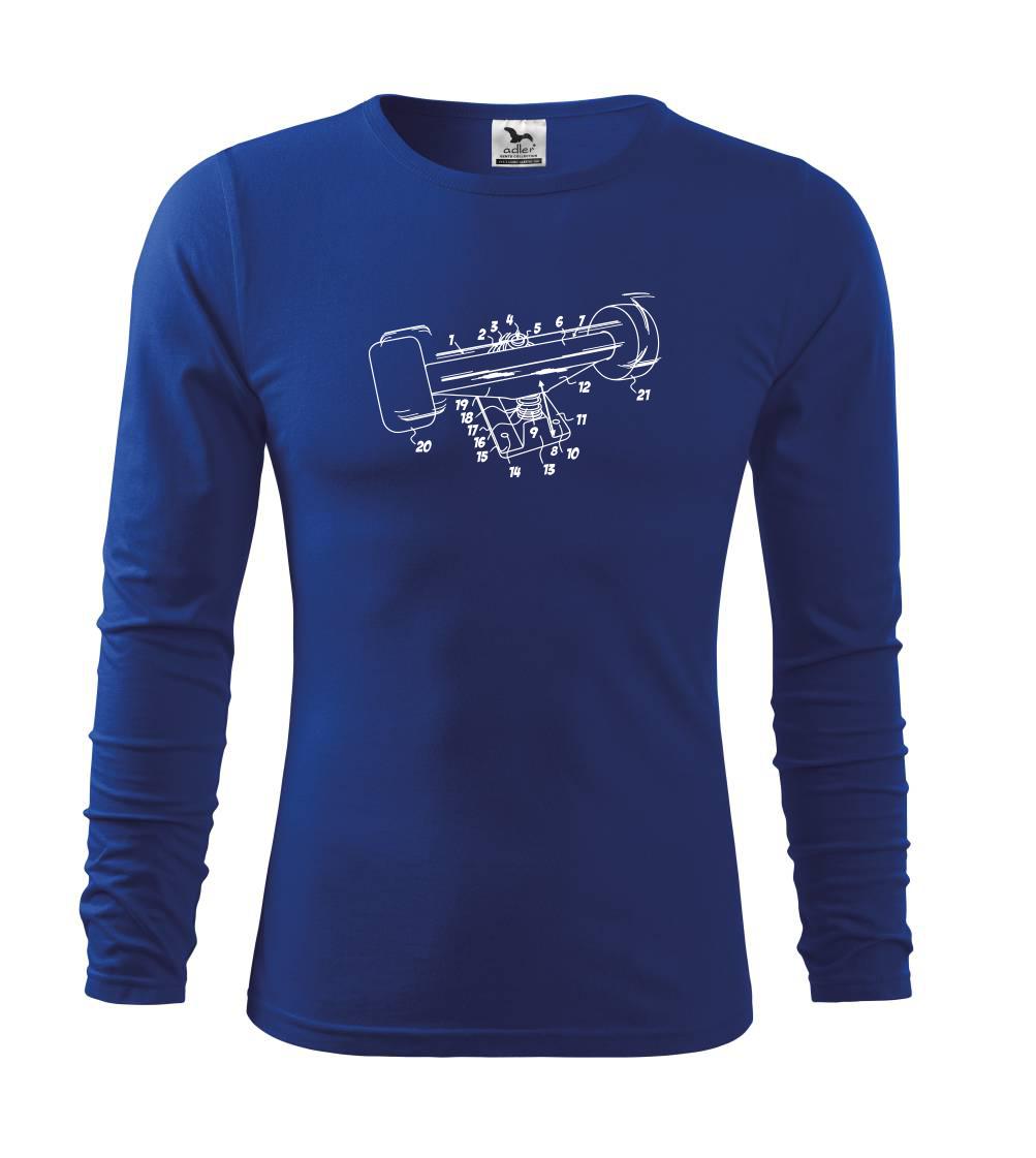Longboard a Skatebord - Skateboard nákres kolieska - Tričko detské Long Sleeve