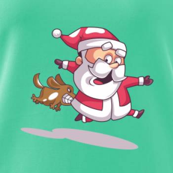Santa so zahryznutým psom
