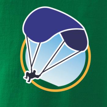 Paragliding modrý padák v kruhu