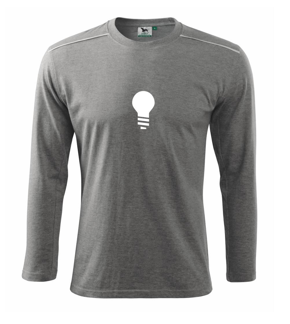 Grafické tričká - Žiarovka jednoduchá - Tričko s dlhým rukávom Long Sleeve