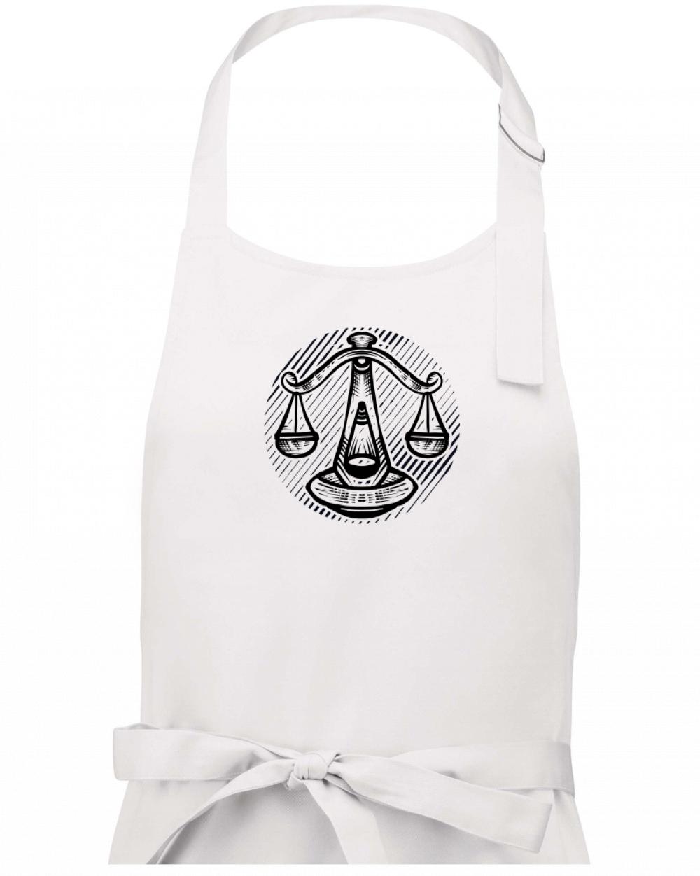 Tričká váhy - Váhy čiarkovaný kruh - Dámska zástera na varenie