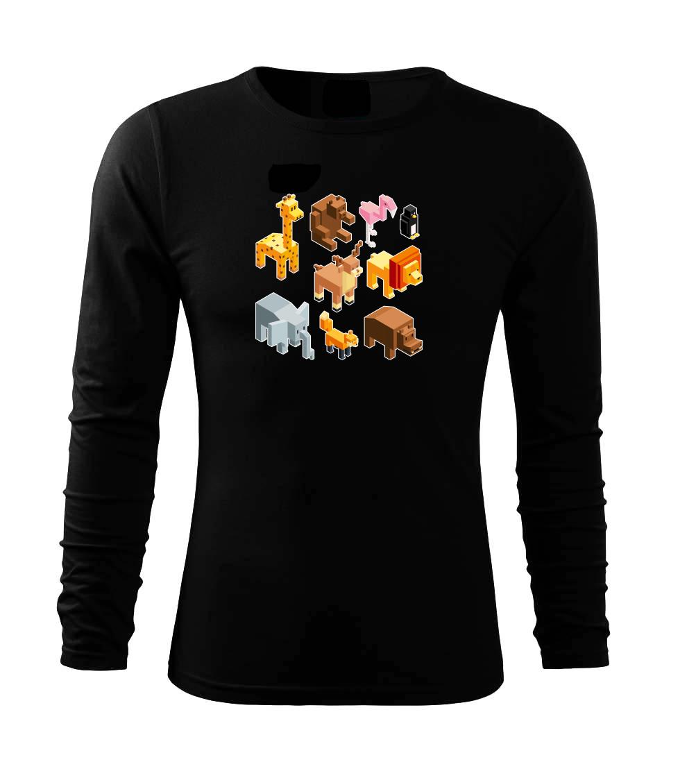 Tričká so zvieratami - 3D zvieratká - Tričko s dlhým rukávom FIT-T long sleeve