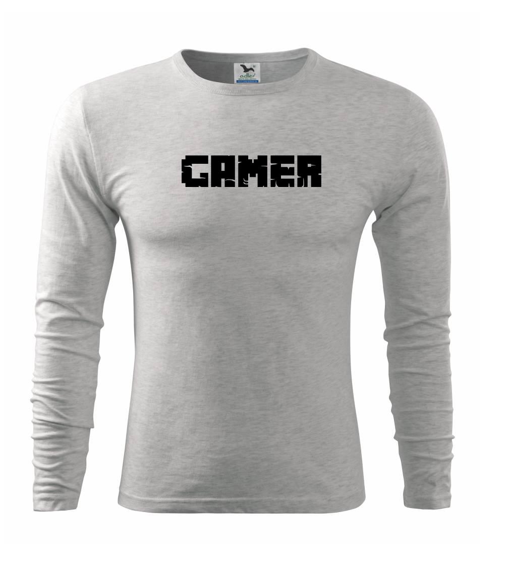 Tričká pre ajťákov - Gamer nápis - Tričko s dlhým rukávom FIT-T long sleeve