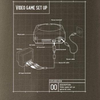 Nákres TV video hra guľatá