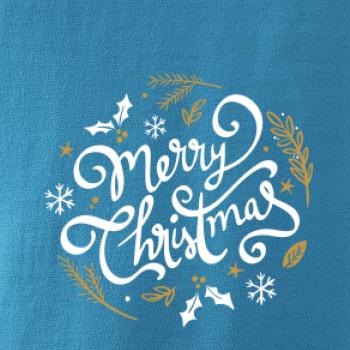 Merry christmas - nápis guľatý