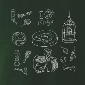 I love my pet - kreslený obrázok