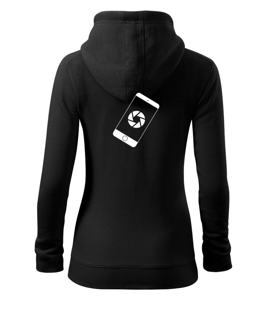 Tričká pre fotografov - Mobil foto - Mikina dámska trendy zipper s kapucňou