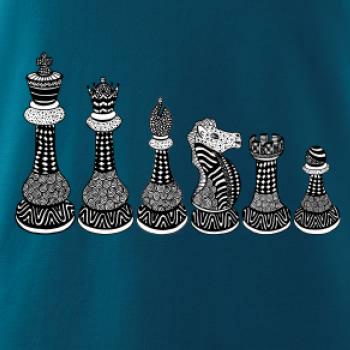 Šachové figúrky v rade - kreslené