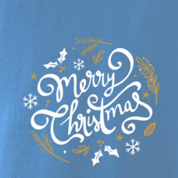 Merry christmas - nápis guľatý