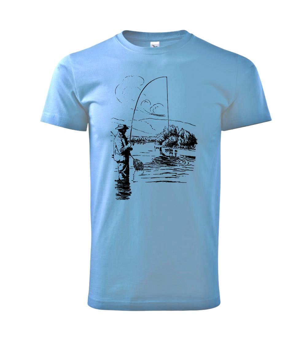 Kreslený rybár s podberákom Kreslený rybár s podberákom