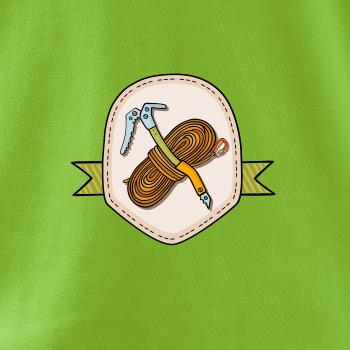 Horolezecké lano a cepín