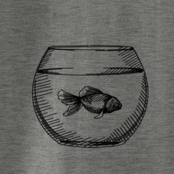 Ceruzkou kreslená rybička v akváriu