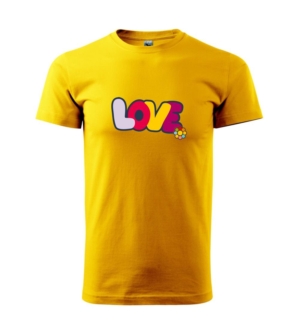 Love nápis s kvetinou Love nápis s kvetinou