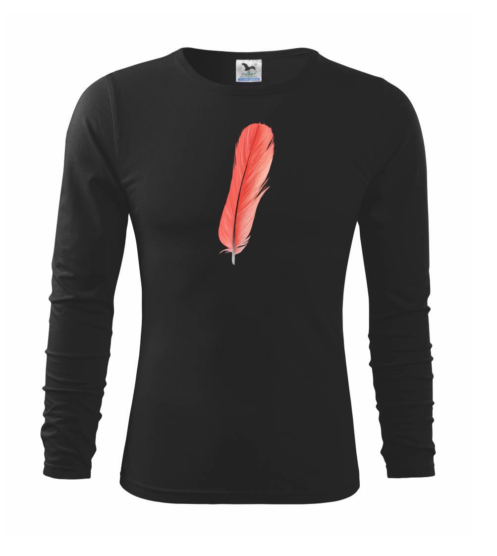 Grafické tričká - Farebné pierko - Tričko detské Long Sleeve