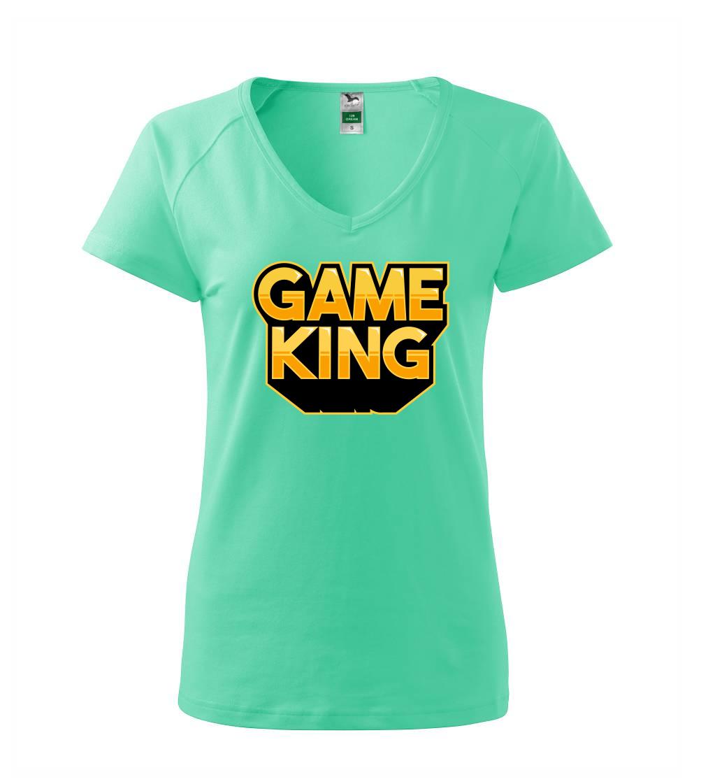 Tričká pre ajťákov - Game king - nápis veľký - Tričko dámske Dream