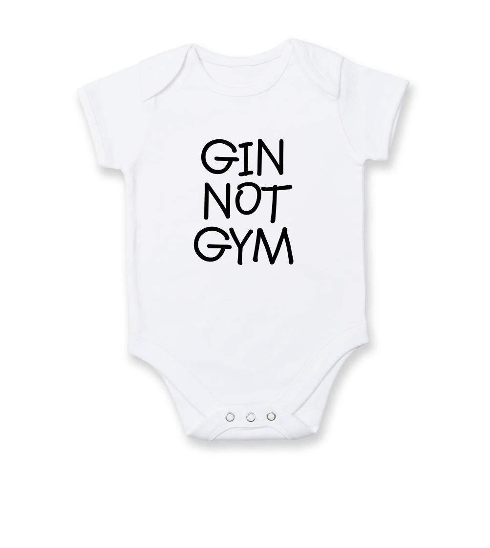 Posilňovani - Gin not Gym - Body dojčenské s krátkym rukávom