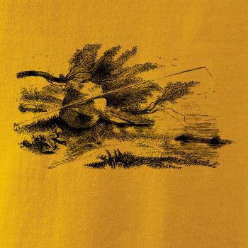 Kreslený prút opretý o kameň