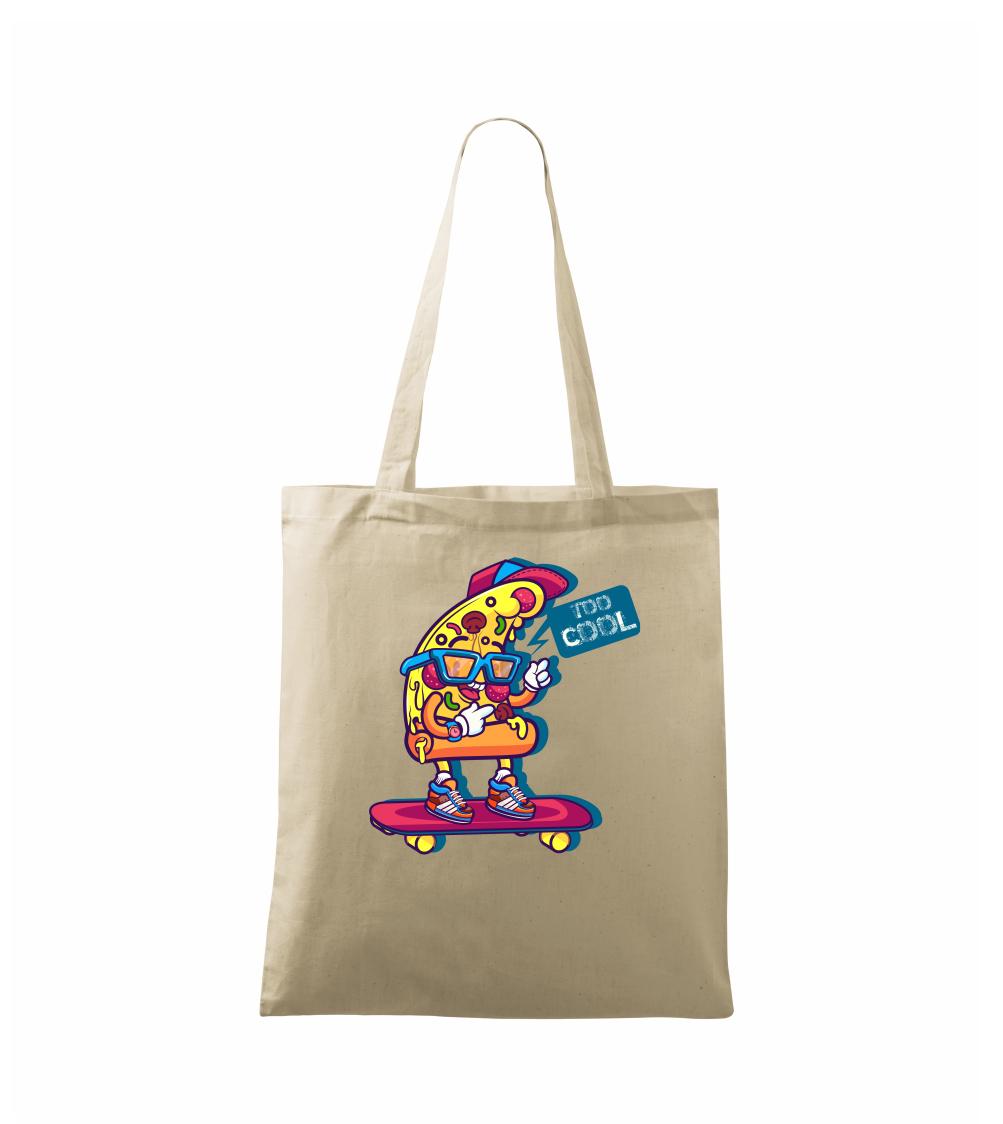 Pizza slice with skateboard