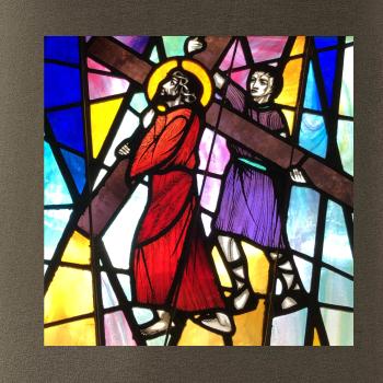 Vitráž - Ježiš a kríž Vitráž - Ježiš a kríž