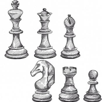 Šachové figúrky kreslené Šachové figúrky kreslené