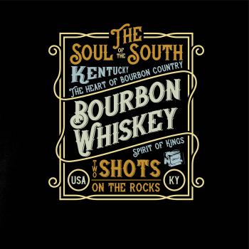 Bourbon whiskey etiket