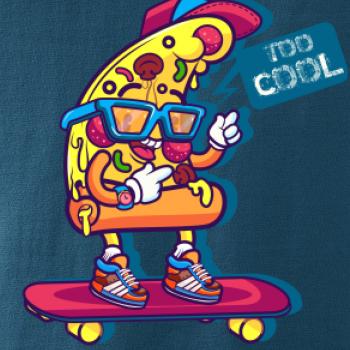 Pizza slice with skateboard Pizza slice with skateboard